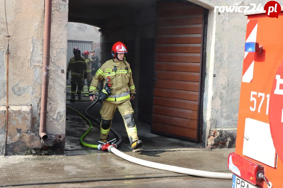 Pożar w centrum Rawicza