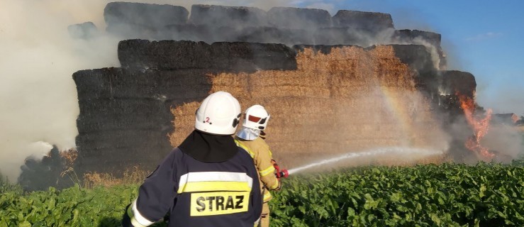 Pożar stogu słomy w Golinie Wielkiej. Niewykluczone podpalenie [FOTO] - Zdjęcie główne