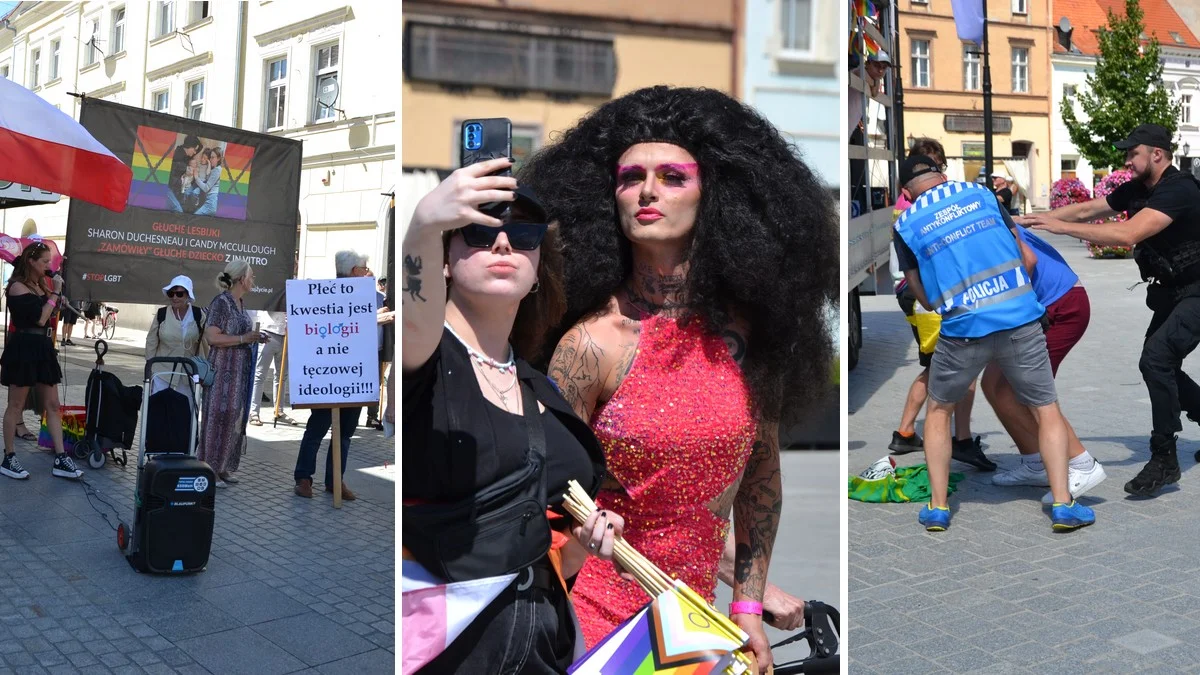 I Marsz Równości w Rawiczu. Były kontrdemonstracje, okrzyki i polonez na rynku [ZDJĘCIA, FILMY] - Zdjęcie główne