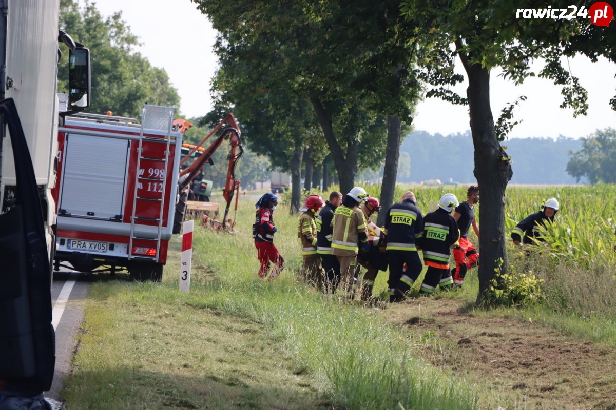 Wypadek na DK 36 na odcinku Dłoń - Smolice