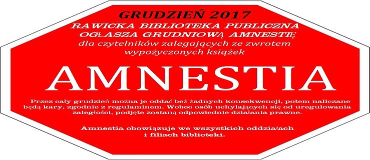 Amnestia w rawickich bibliotekach - Zdjęcie główne