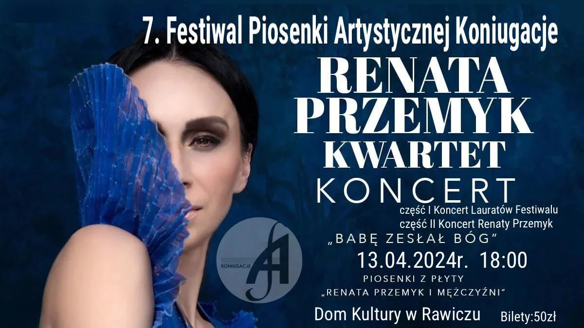 Festiwal Piosenki Artystycznej „Koniugacje” Rawicz 2024. Zespoły muzyczne i soliści na scenie domu kultury - Zdjęcie główne