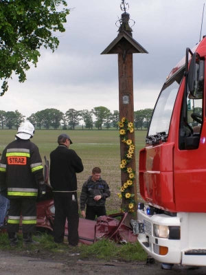 Wypadek w okolicy Jutrosina - Zdjęcie główne