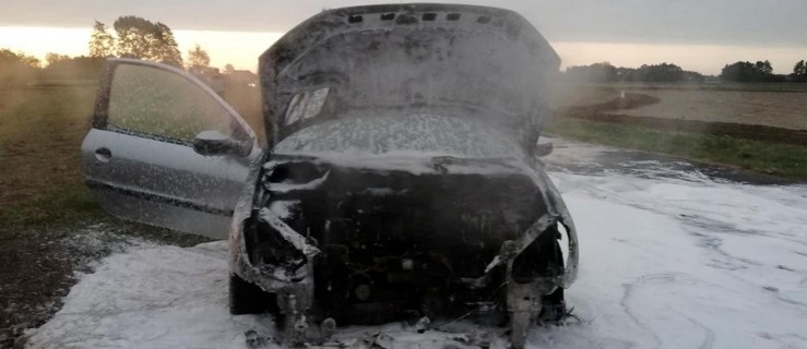 Peugeot w ogniu. Strażacy w akcji gaśniczej [FOTO] - Zdjęcie główne