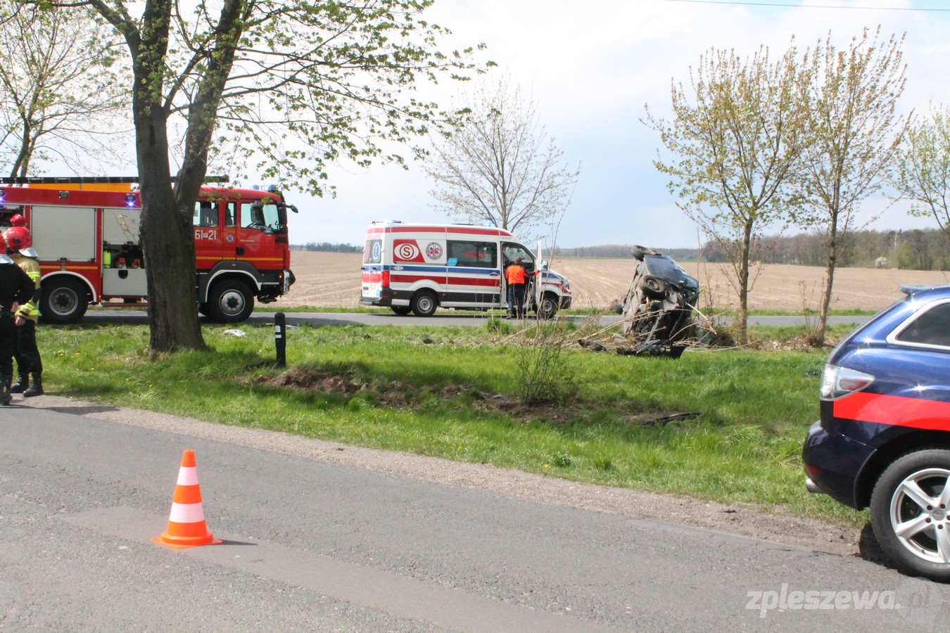 Wypadek na skrzyżowaniu w Bogusławiu