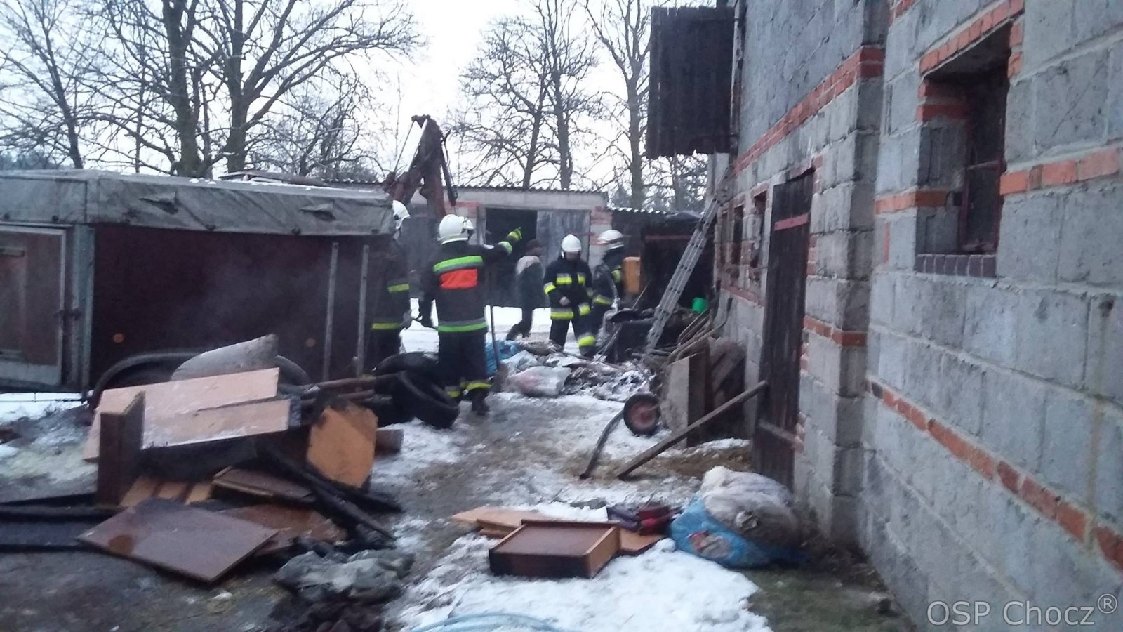 Pożar w Starej Kaźmierce - Zdjęcie główne