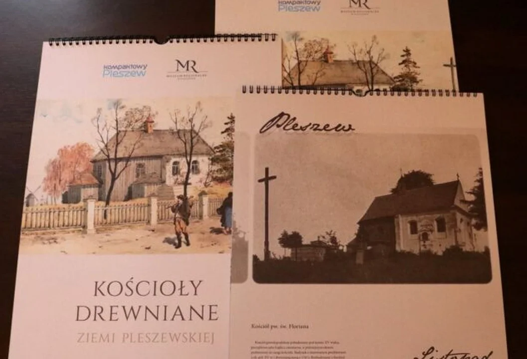 Zabytkowe drewniane kościoły Ziemi Pleszewskiej. Muzeum Regionalne w Pleszewie wydało kalendarz na rok 2022 - Zdjęcie główne