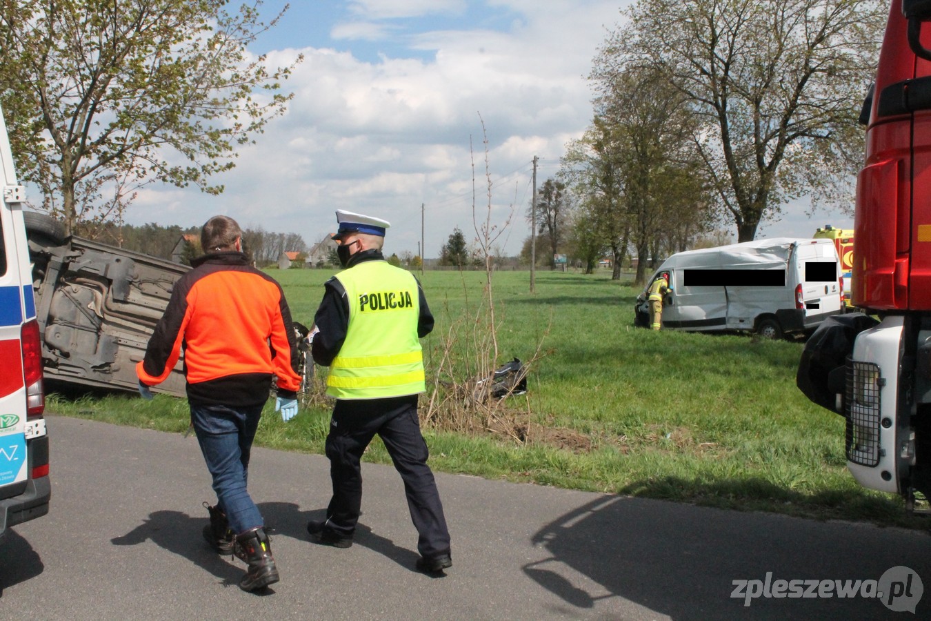 Wypadek na skrzyżowaniu w Bogusławiu