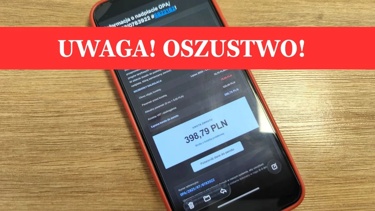 Dostała maila o nadpłacie z PGE. Gdyby kliknęła, oszuści wyczyściliby jej konto. Ostrzeżcie bliskich!