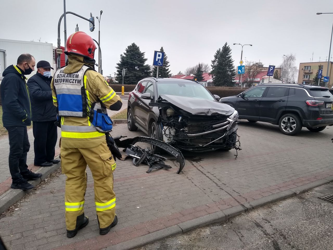 Kolizja na ul. Poznańskiej w Pleszewie