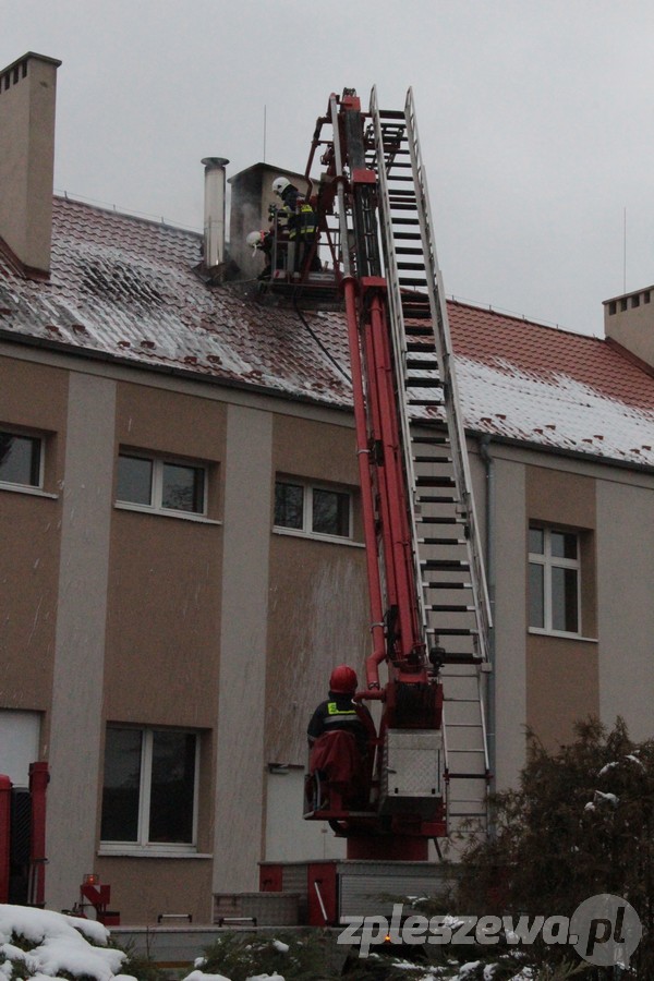 12 stycznia 2021. Pożar dachu szkoły w Choczu