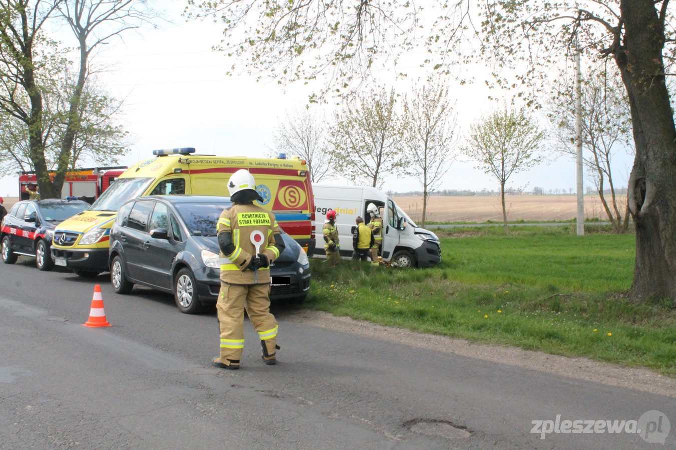 Wypadek na skrzyżowaniu w Bogusławiu