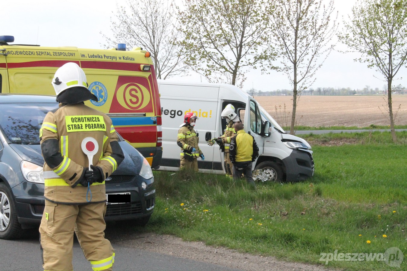 Wypadek na skrzyżowaniu w Bogusławiu