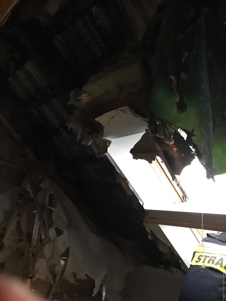 Fabianów. Pożar budynku mieszkalnego  - Zdjęcie główne