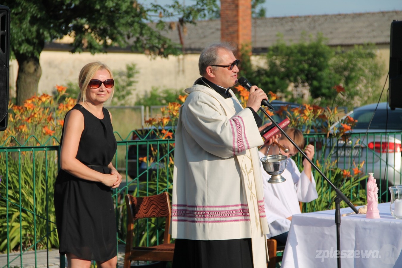 Gmina Pleszew. Poświęcenie figury św. Wawrzyńca w Marszewie - Zdjęcie główne