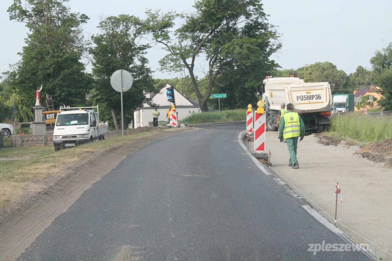 Gmina Czermin. Grab. Trwa drugi etap remontu drogi wojewódzkiej nr 443. Na trasie są utrudnienia - Zdjęcie główne