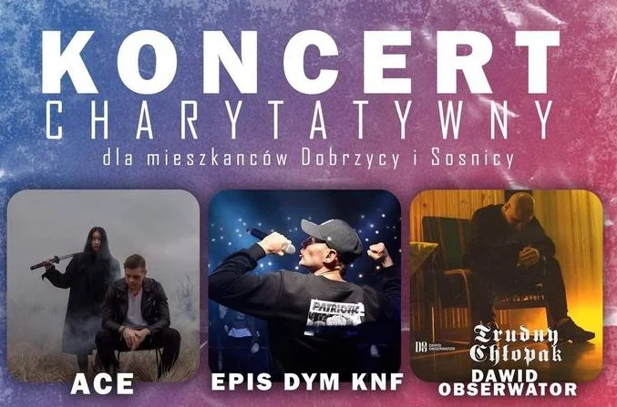 Koncert charytatywny w Fabianowie. Wystąpią  Epis DYM KNF, Dawid Obserwator, Ace  - Zdjęcie główne