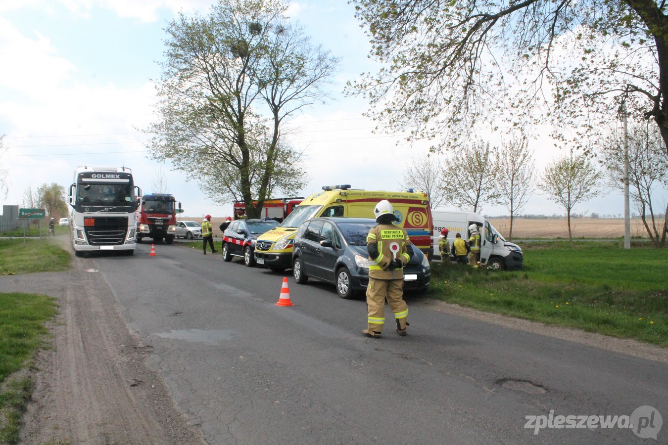 Wypadek na skrzyżowaniu w Bogusławiu