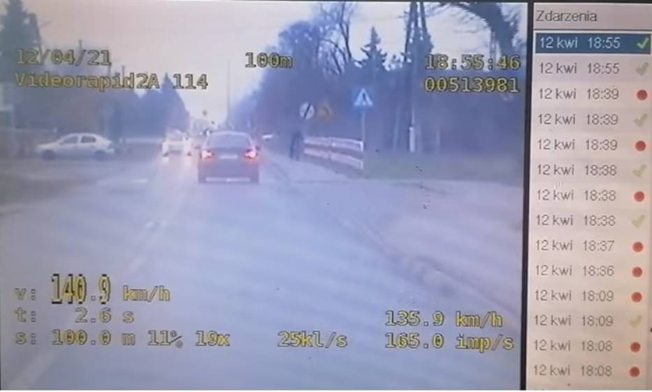 Pędził 140 km/h w obszarze zabudowanym. Policja ujawniła nagranie w sieci! - Zdjęcie główne