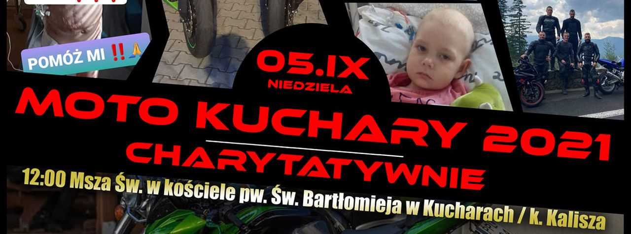 Charytatywna impreza motocyklowa w Kucharach. Będą zbierać kasę dla małego Huberta  - Zdjęcie główne