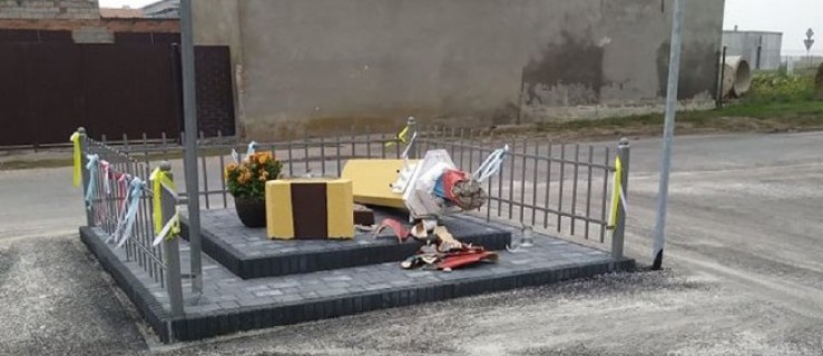 Grodzisko. Podczas prac zniszczono figurę - Zdjęcie główne