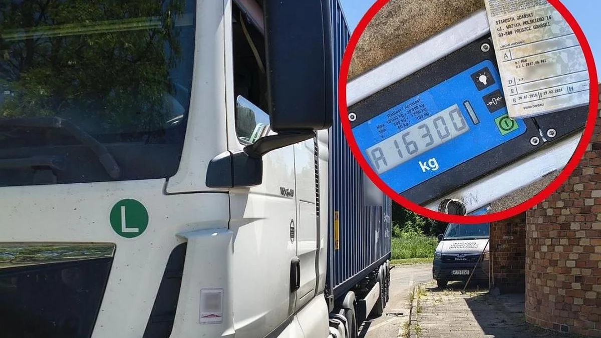 Zatrzymali kontener morski na powiatówce. Kierowca mógł o tym nie wiedzieć
