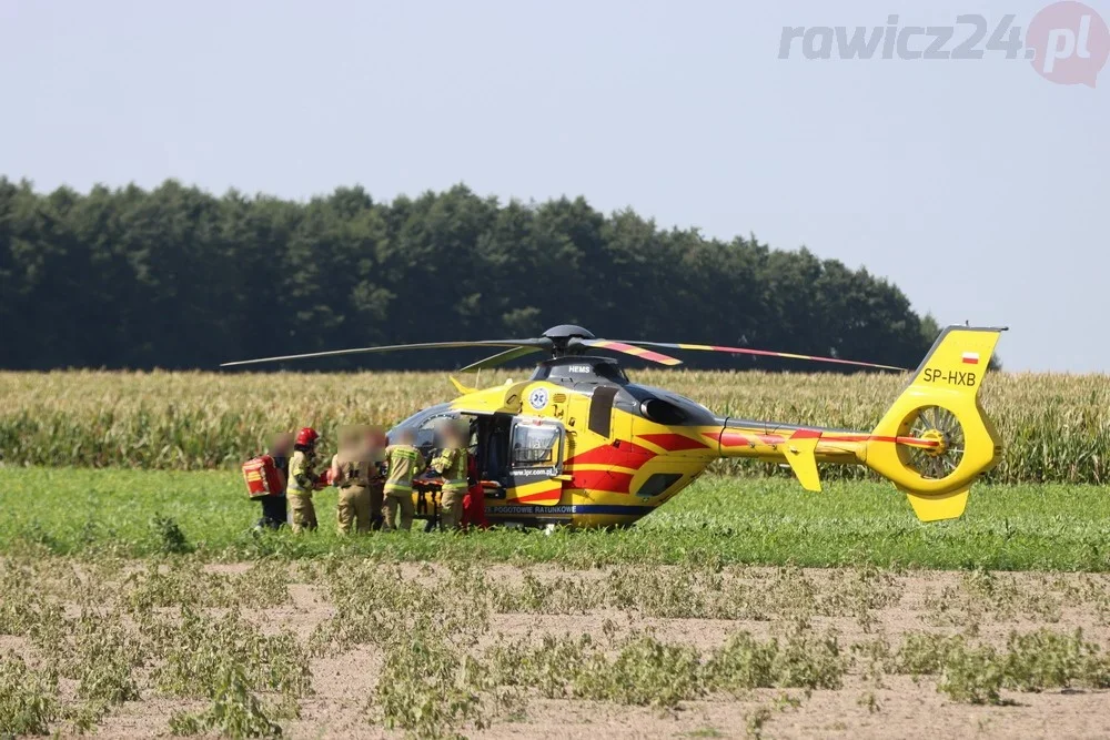 Auto potrąciło rowerzystę. Rannego 67-latka zabrał śmigłowiec LPR - Zdjęcie główne