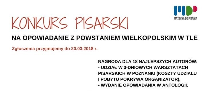 Konkurs na opowiadanie z Powstaniem Wielkopolskim w tle  - Zdjęcie główne