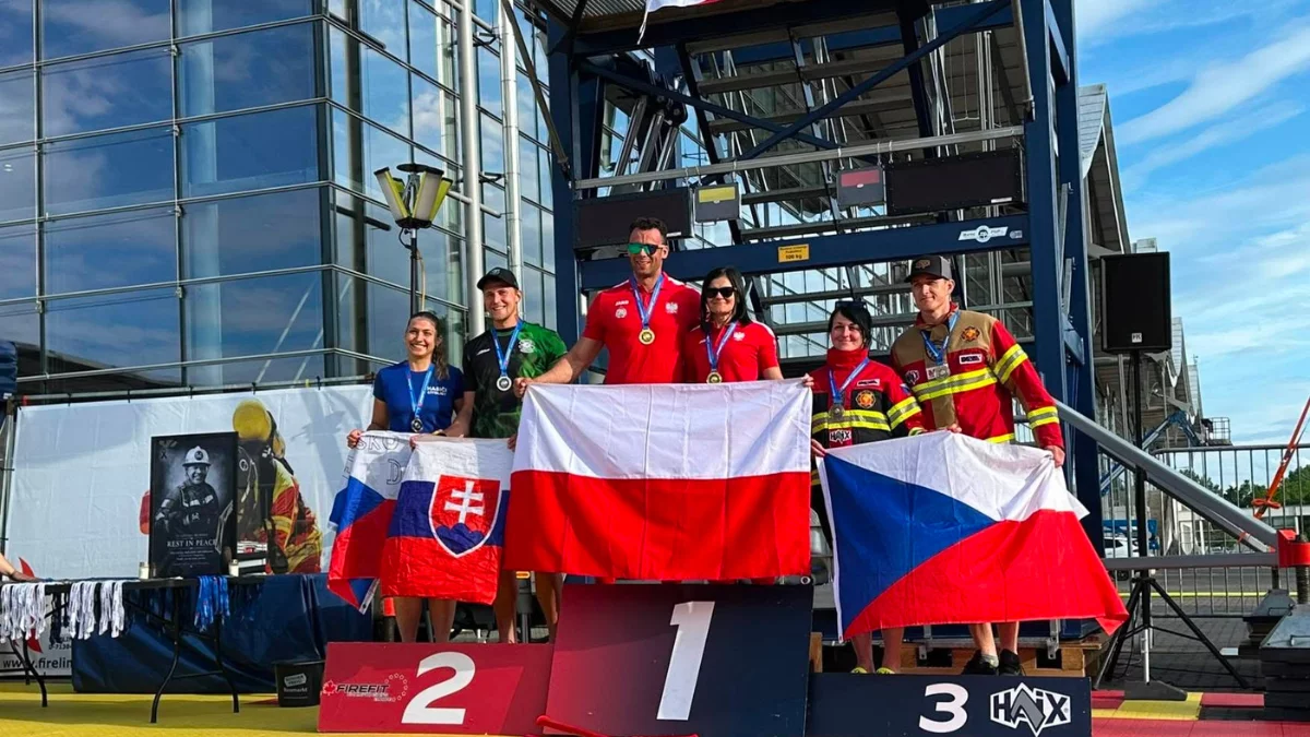 Strażacy z Ostrowa Wielkopolskiego najlepsi w Europie. Zdobyli złoto i ustanowili rekord