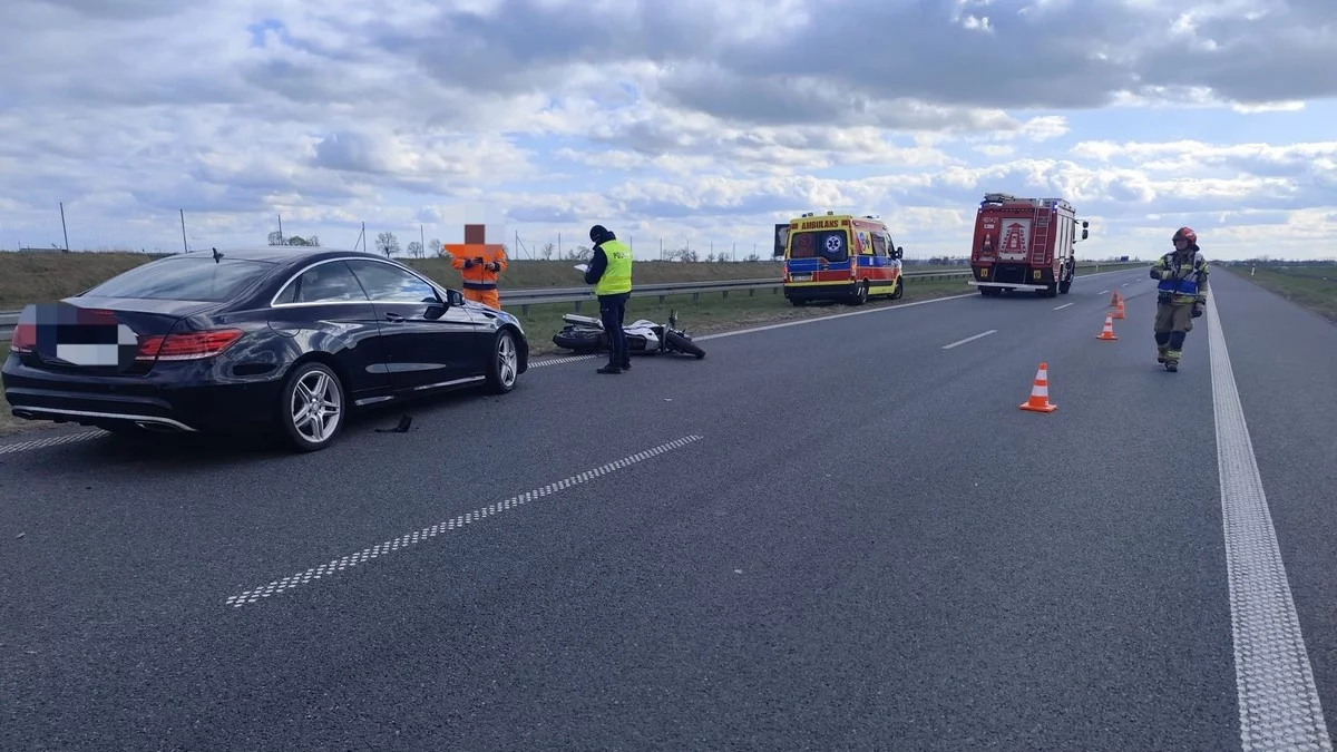 Tragedia na S5. Motocyklista był reanimowany