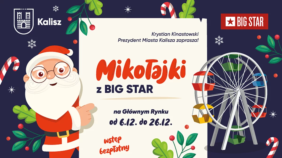 Mikołajki z BIG STAREM w Kaliszu. Świąteczna magia na Głównym Rynku - Zdjęcie główne