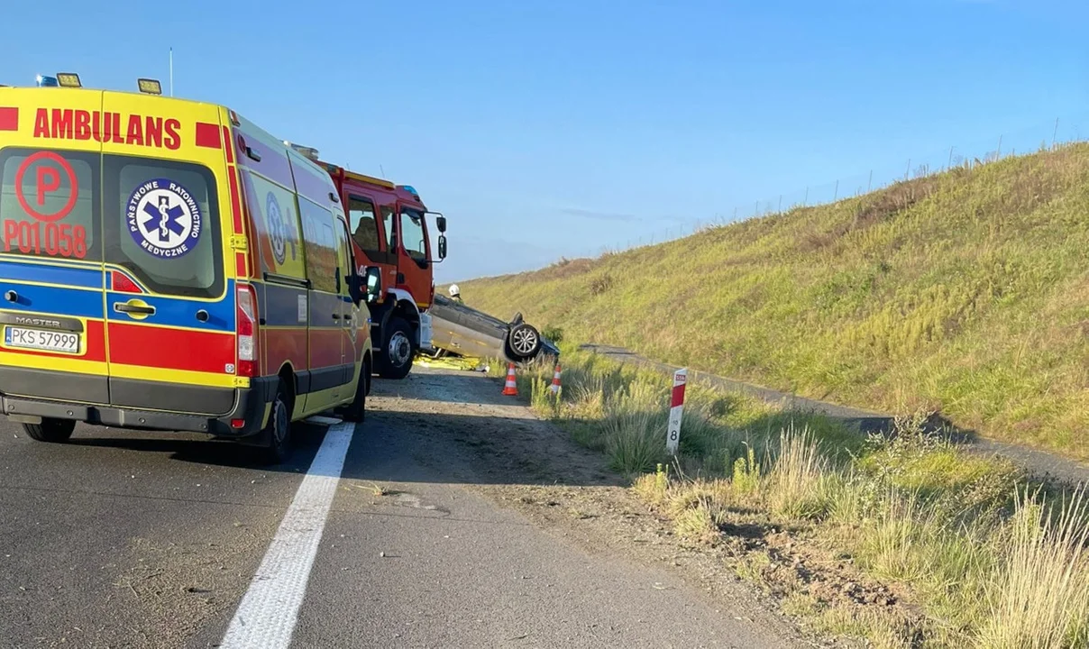 Śmiertelny wypadek na S5 pod Kościanem. Nie żyje kierowca osobówki - Zdjęcie główne