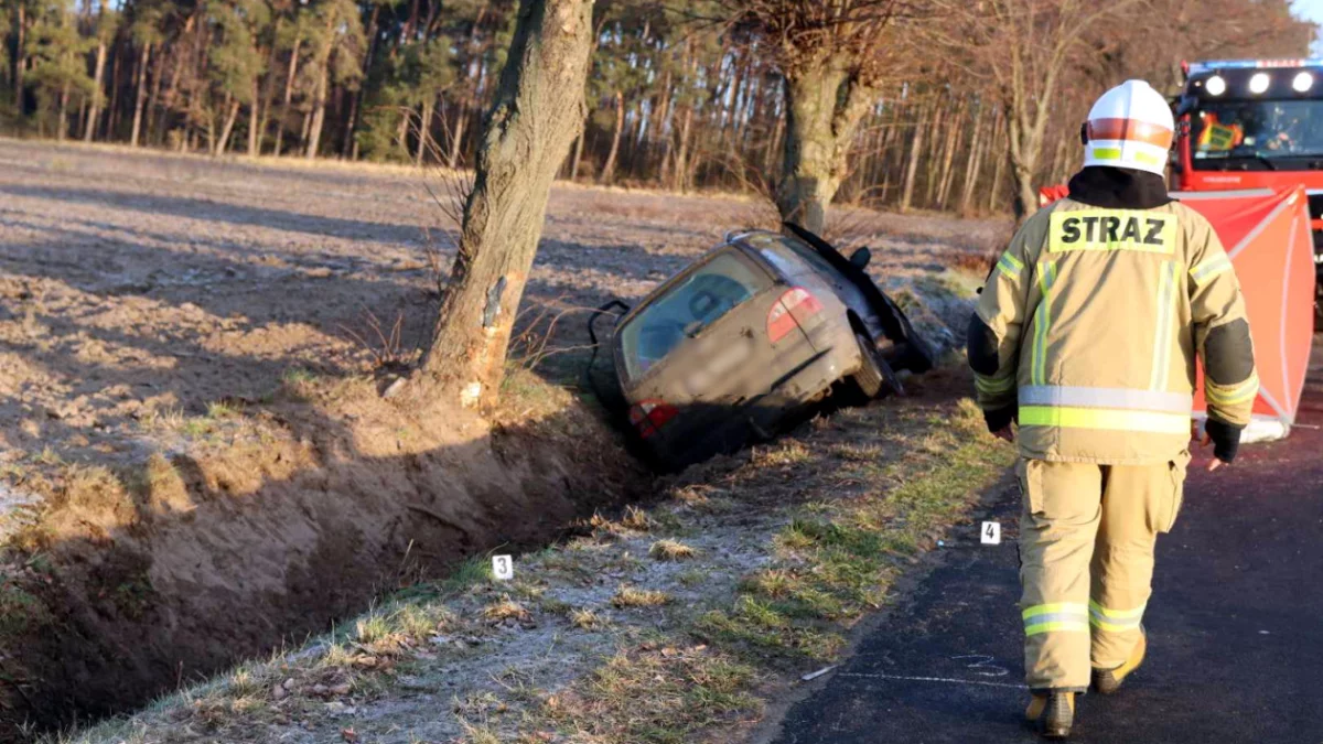 Tragiczny poranek na południu Wielkopolski. Nie żyje młody kierowca - Zdjęcie główne