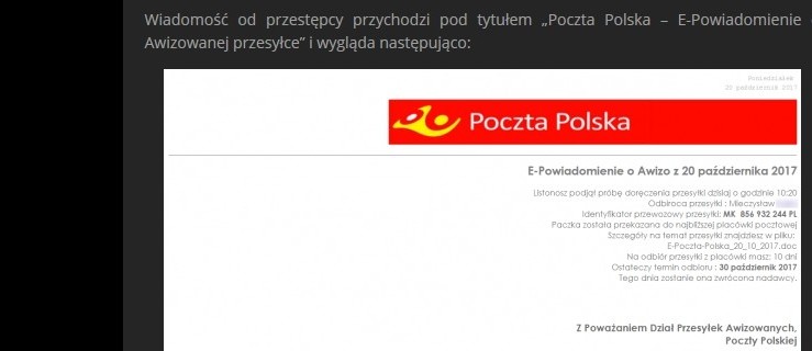 UWAGA. Cyberprzestępcy znów atakują z wykorzystaniem Poczty Polskiej - Zdjęcie główne