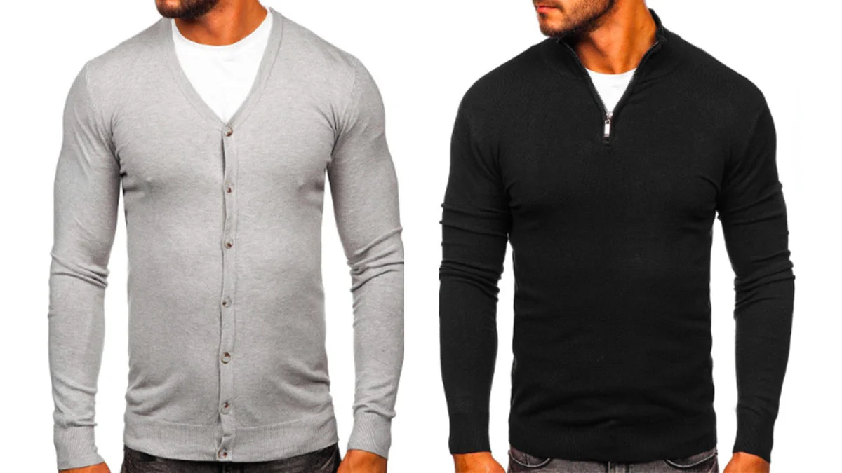 Męski sweter rozpinany – Twój klucz do stylizacji gentlemana - Zdjęcie główne