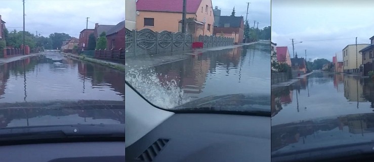 Lało jak z cebra. Droga kompletnie zniknęła pod wodą [WIDEO]  - Zdjęcie główne