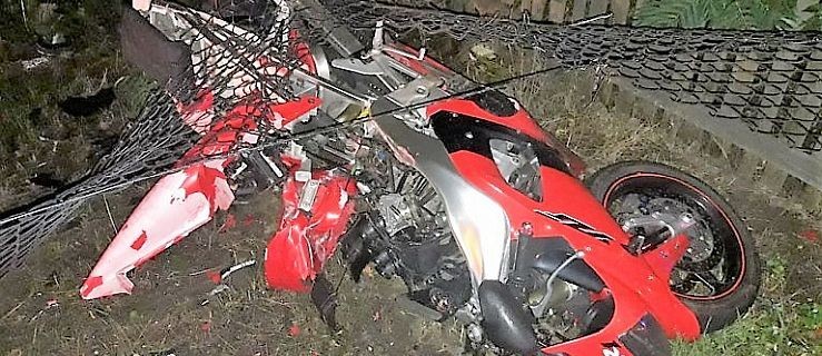 Nie żyje motocyklista. Nie dostosował prędkości do warunków na drodze  - Zdjęcie główne