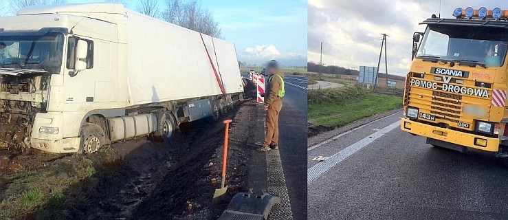 Oszukał tachograf. Ze snem nie wygrał. Wypadł z drogi, dostał mandat  - Zdjęcie główne