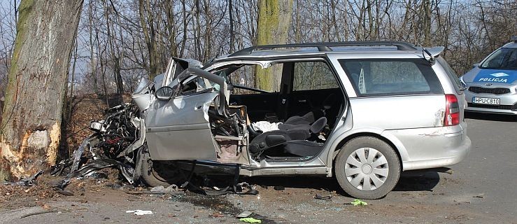 Śmiertelny wypadek na drodze. Osobówka uderzyła w drzewo  - Zdjęcie główne