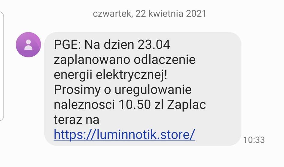 "Planowane odłączenie prądu" - kolejny pomysł internetowych oszustów - Zdjęcie główne