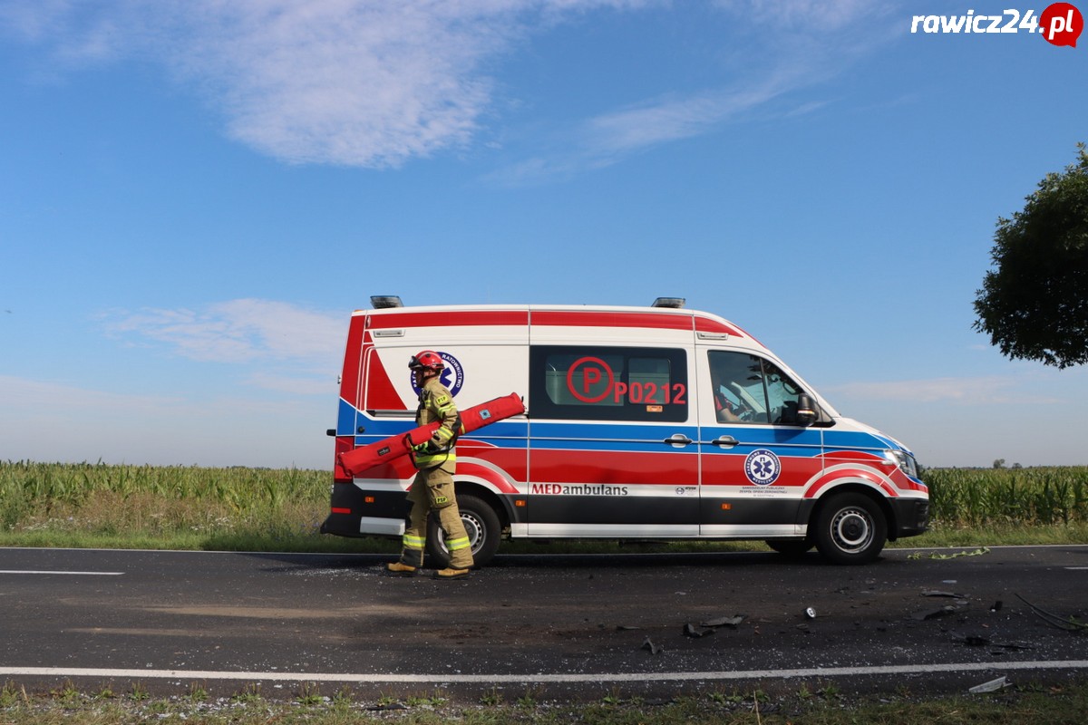 Wypadek na pograniczu powiatu rawickiego i krotoszyńskiego