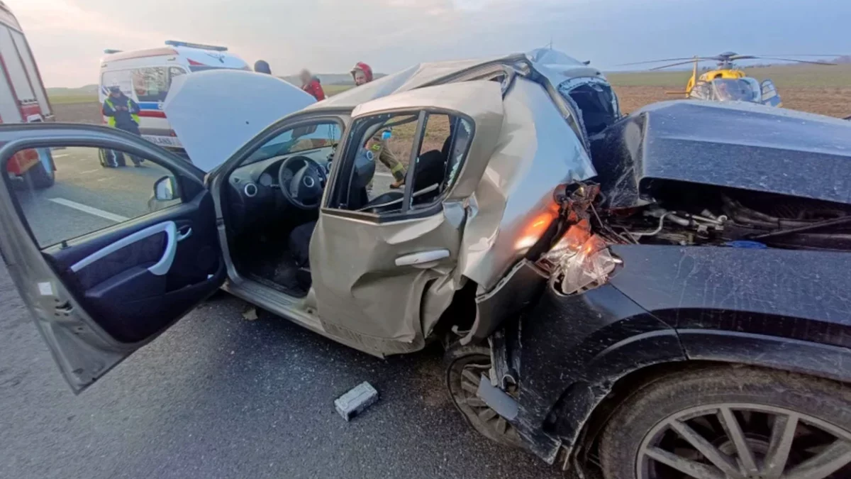 Wielkopolanin wjechał w auto starszego małżeństwa. Rannych zabrały śmigłowce LPR [ZDJĘCIA] - Zdjęcie główne