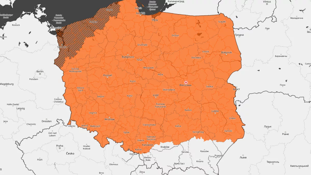 Podwyższone ostrzeżenie dla województwa wielkopolskiego. Zacznie się już w południe - Zdjęcie główne